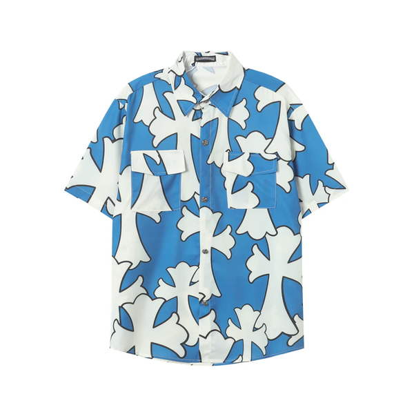 Chrome Hearts New Quick-drying Cross Pattern short-sleeved shirts are super popular 2285