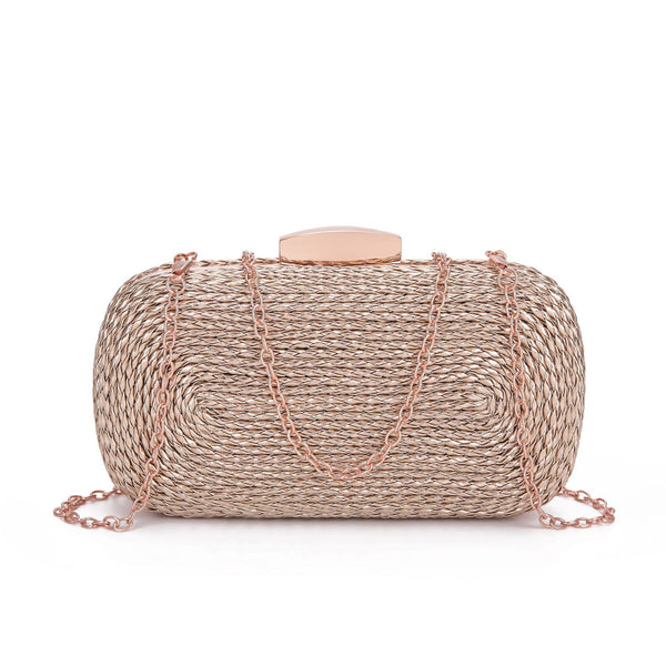 PU women's bag single shoulder woven evening bag