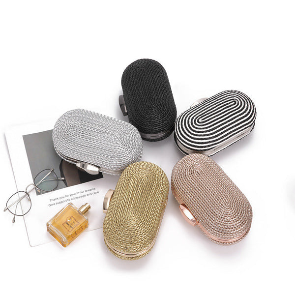 Fashionable oval crossbody woven bags