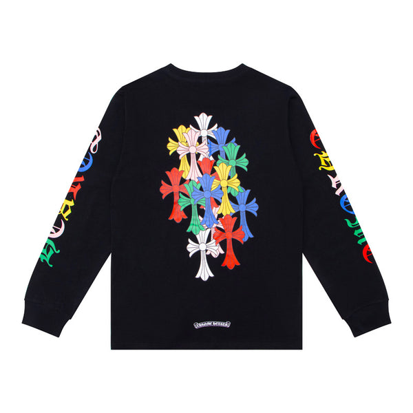 Chrome Hearts Style Cross Logo Cotton Sweatshirt