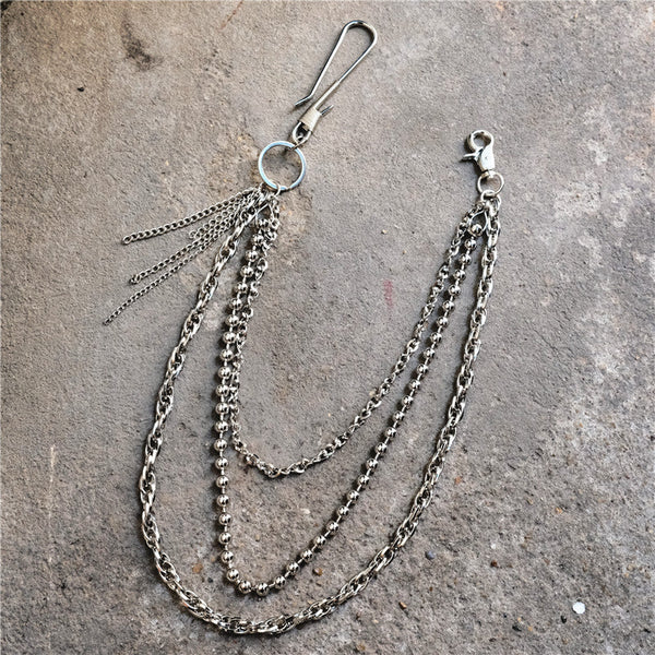 Chrome Hearts Metal tassel multi-chain punk jeans chain