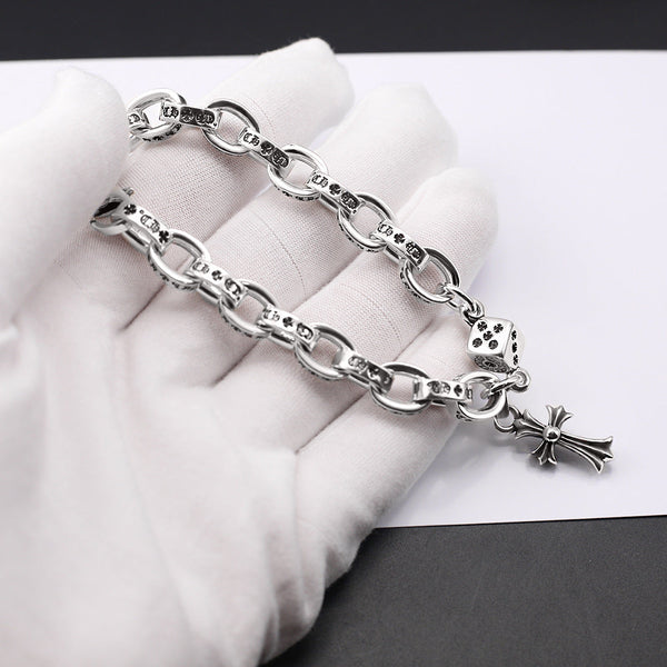 Chrome Hearts cross sieve bold letter bracelet