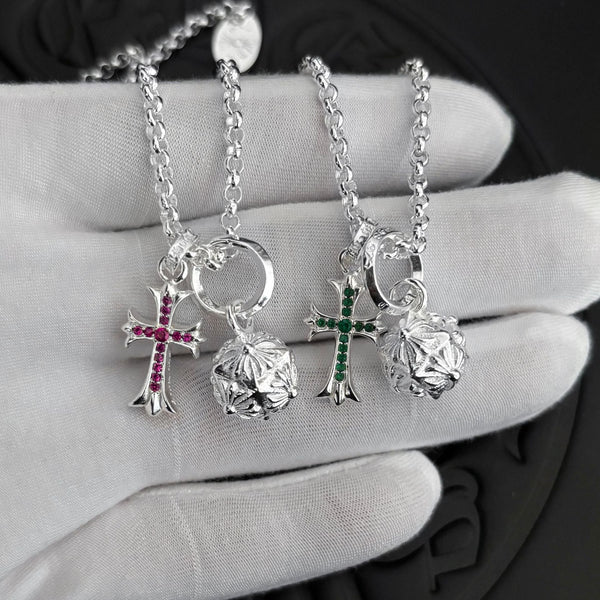 Chrome Hearts Cross Ball Cross Necklace
