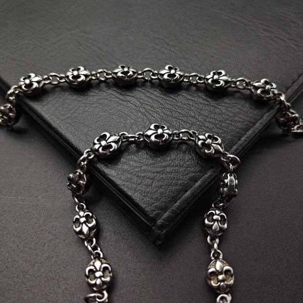 Chrome Hearts anchor flower ball stainless steel retro bracelet