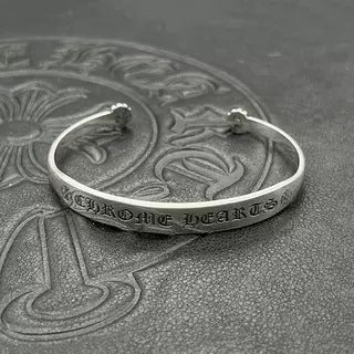 Chrome Hearts retro letter cross flower scroll open bracelet