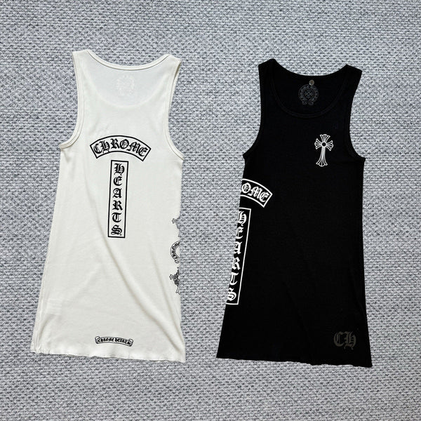 chrome hearts sleeveless slim top vest dress for women