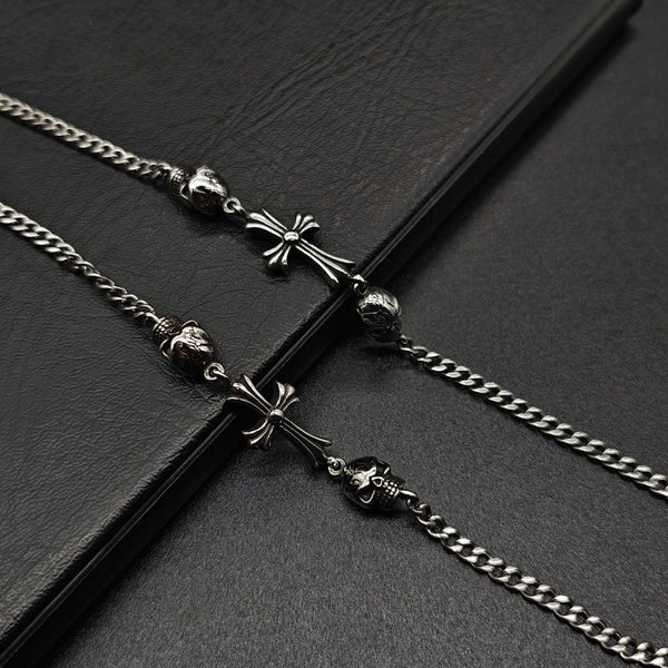 Chrome Hearts old retro bone cross bracelet