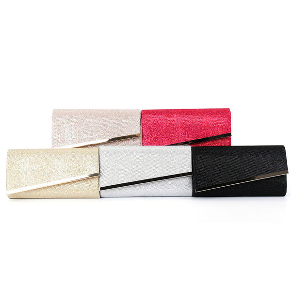 Fashion hard bag clutch metal chain bag