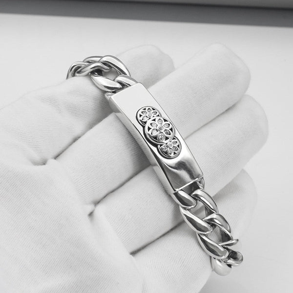 Chrome Hearts cherry blossom Cuban bracelet