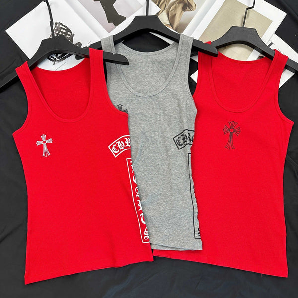 Chrome Hearts printed logo tight-fitting women's vest