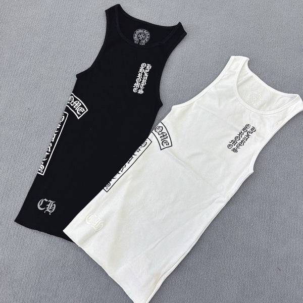 Chrome Hearts T-shaped layered printed vest skirt