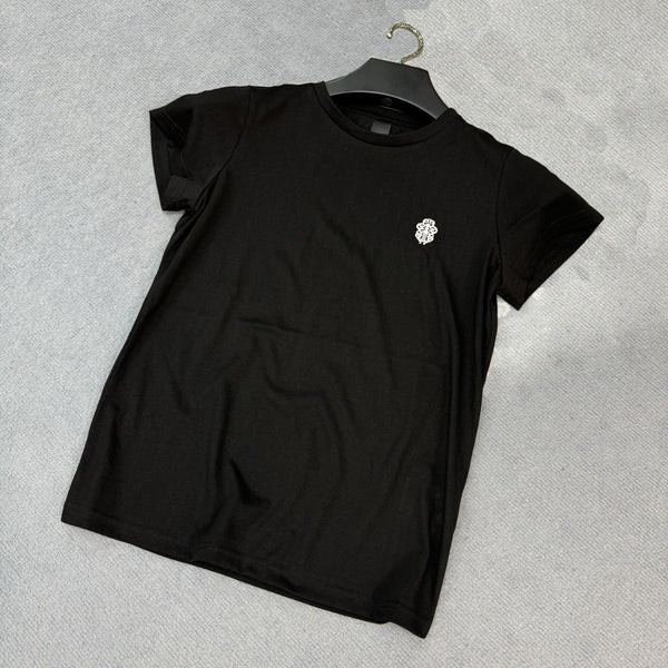 hrome Hearts Embroidery Simple Slim Fit Short Sleeve T-shirt