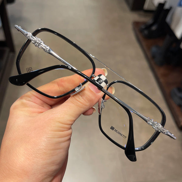 chrome hearts large frame simple retro glasses frame