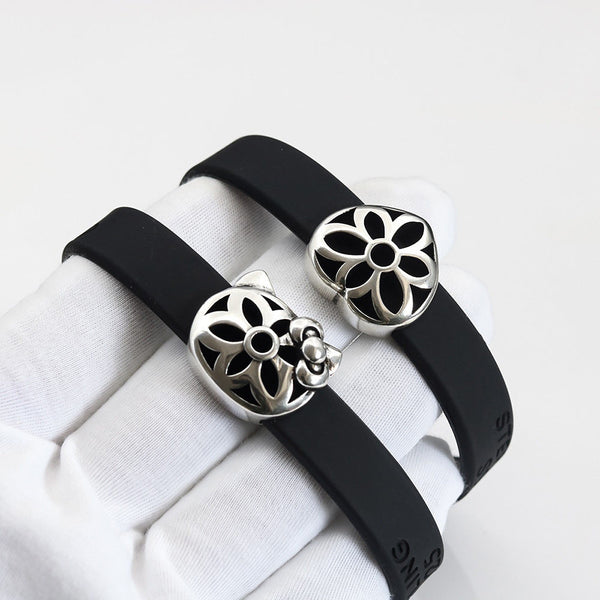 Chrome Hearts Sakura simple hexagram elastic leather bracelet