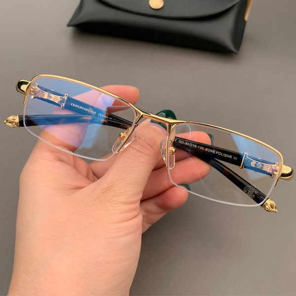 chrome hearts half frame, ultra-light artistic glasses
