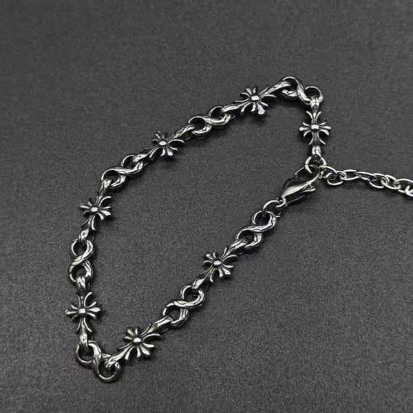 Chrome Hearts Cross infinity symbol Splicing Retro Stainless Steel Bracelet