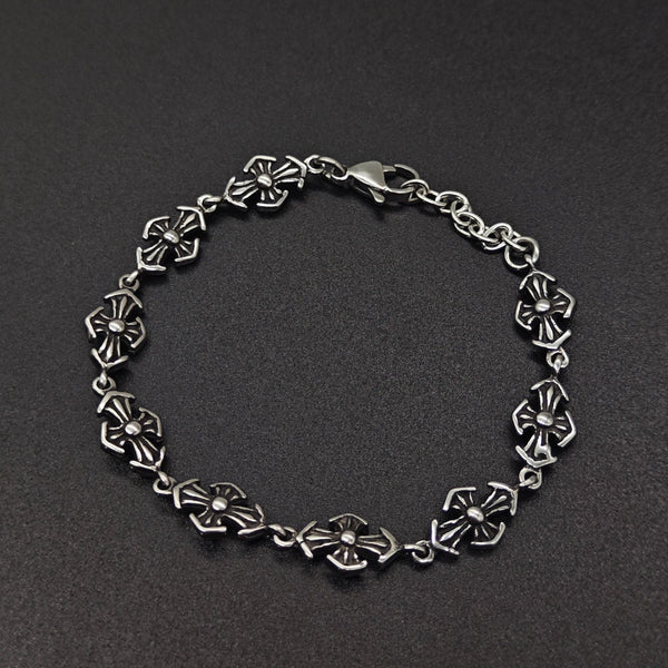 Chrome Hearts cross stitching stainless steel retro bracelet
