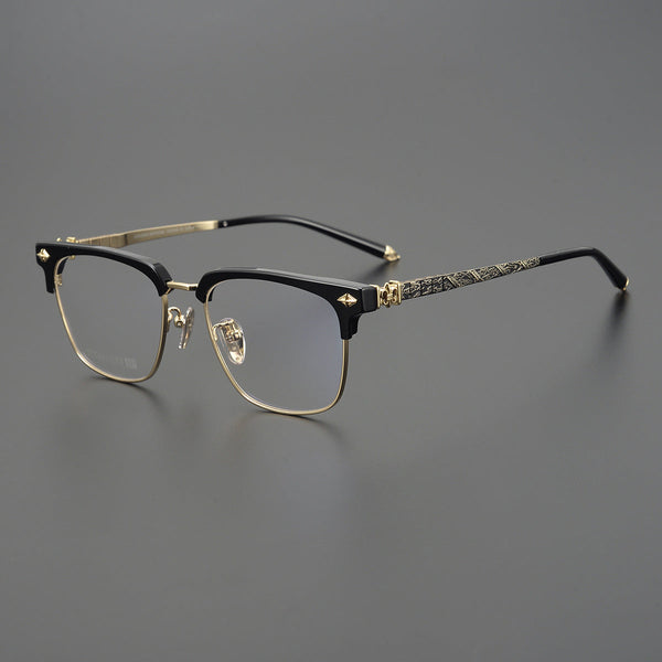 chrome hearts titanium steel ultra-light cloud half-frame glasses