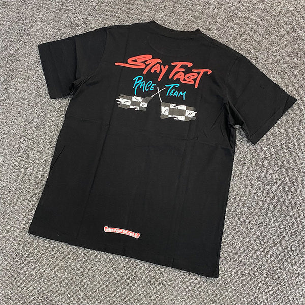 Chrome Hearts Racing Graffiti Letters Cartoon Printed T-shirt