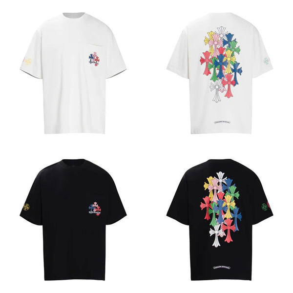 Chrome Hearts New Multi Color Cross Cemetery T-shirts 6016
